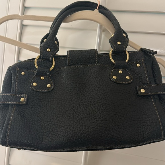 Barneys New York black pebbled leather handbag - Picture 5 of 8